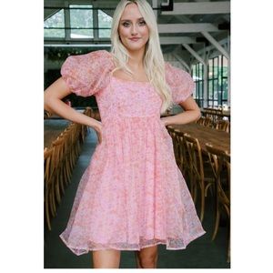 After Party Floral Dress, Pink Combo